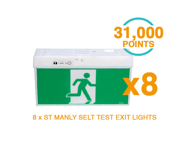 8 x ST Manly Self-Test Exit Light