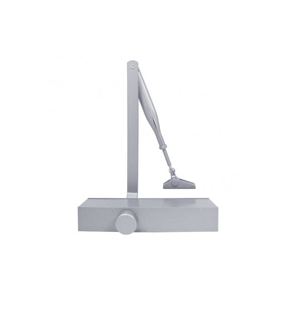 VINCO Fire Rated Slimline Door Closer, Suits 20-80kg Doors – Silver
