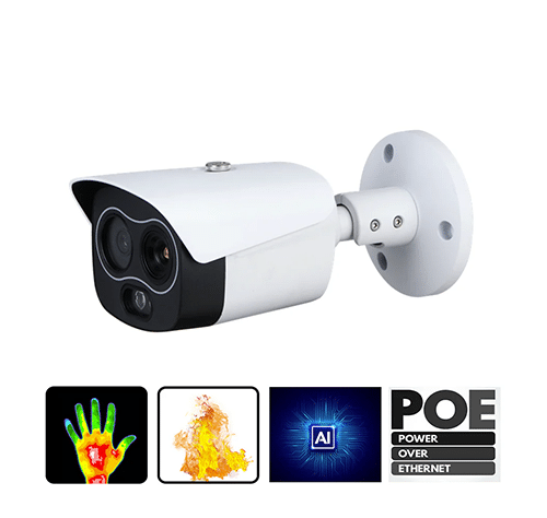 4MP Thermal Network Hybrid Bullet AI Camera IP67