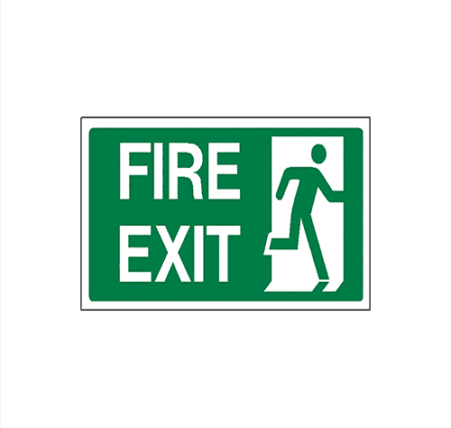 Exit Sign – “Fire Exit” With Picto