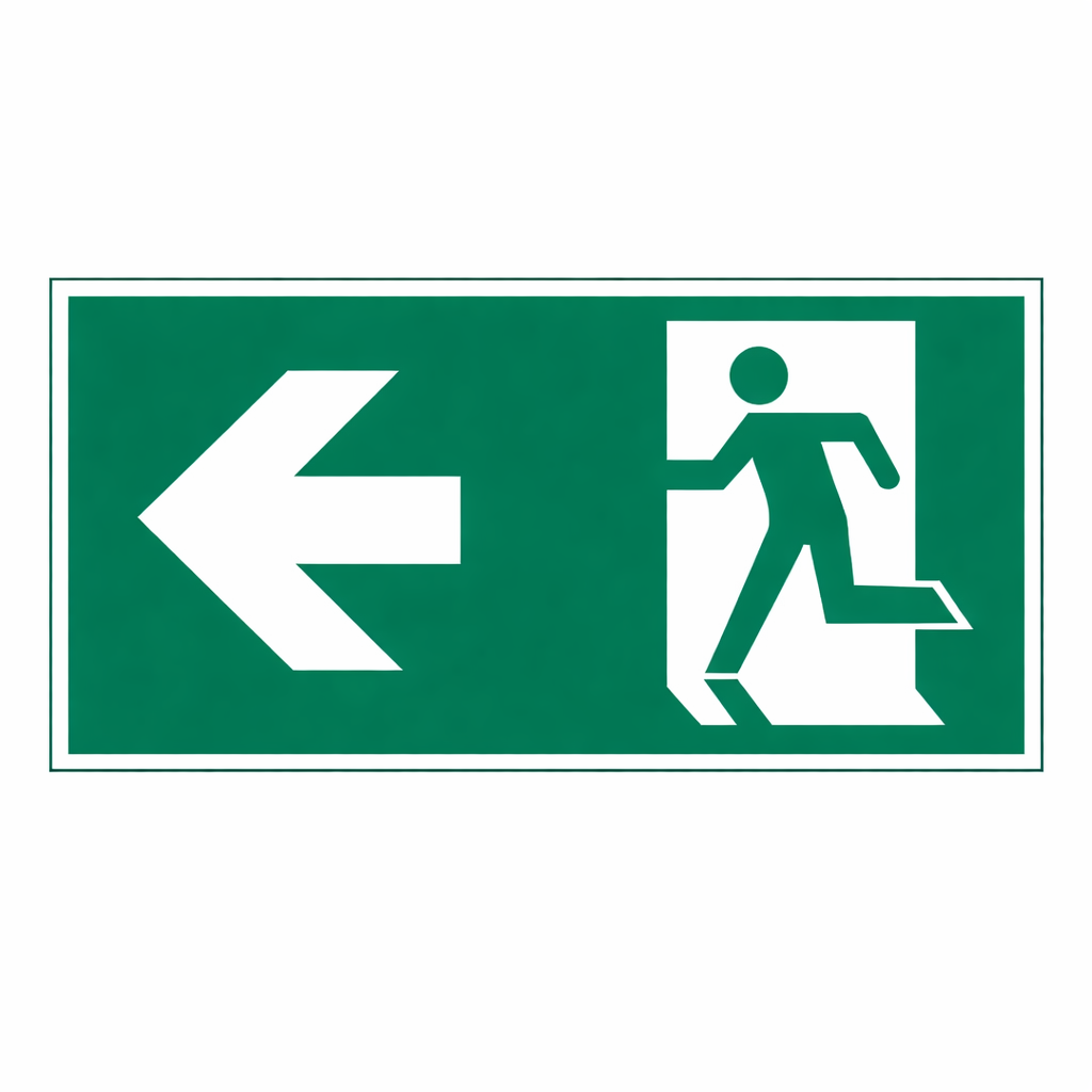 Exit Sign – Running Man Left Arrow