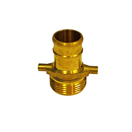 Brass 65mm male NSW fire brigade thread tail coupling to suit 64mm lay flat hose