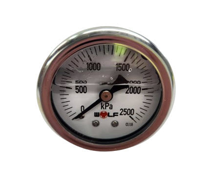63mm 2500kpa 1/4″ BSP stainless steel oil filled pressure gauge – rear entry