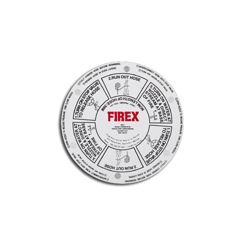 Fire Hose Reel Instruction Plate