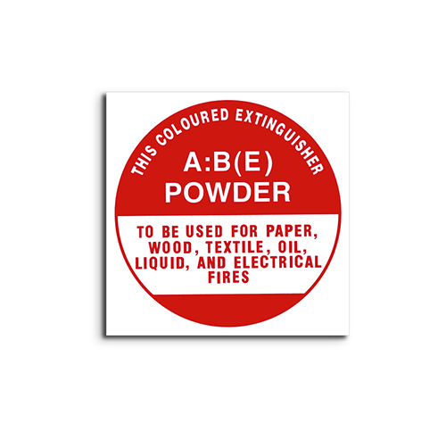 ABE Dry Chemical Powder Identification Disc (Metal)