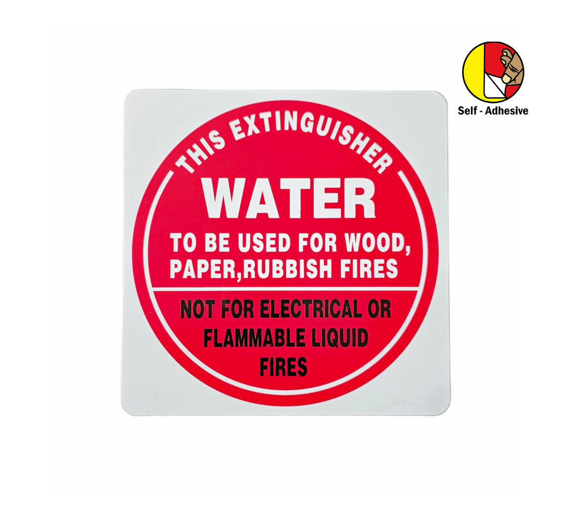 Self-adhesive Air Water Extinguisher I.D Sign