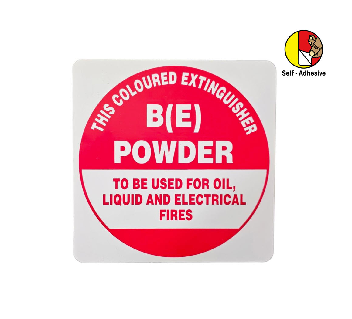 Self-adhesive BE Extinguisher I.D Sign