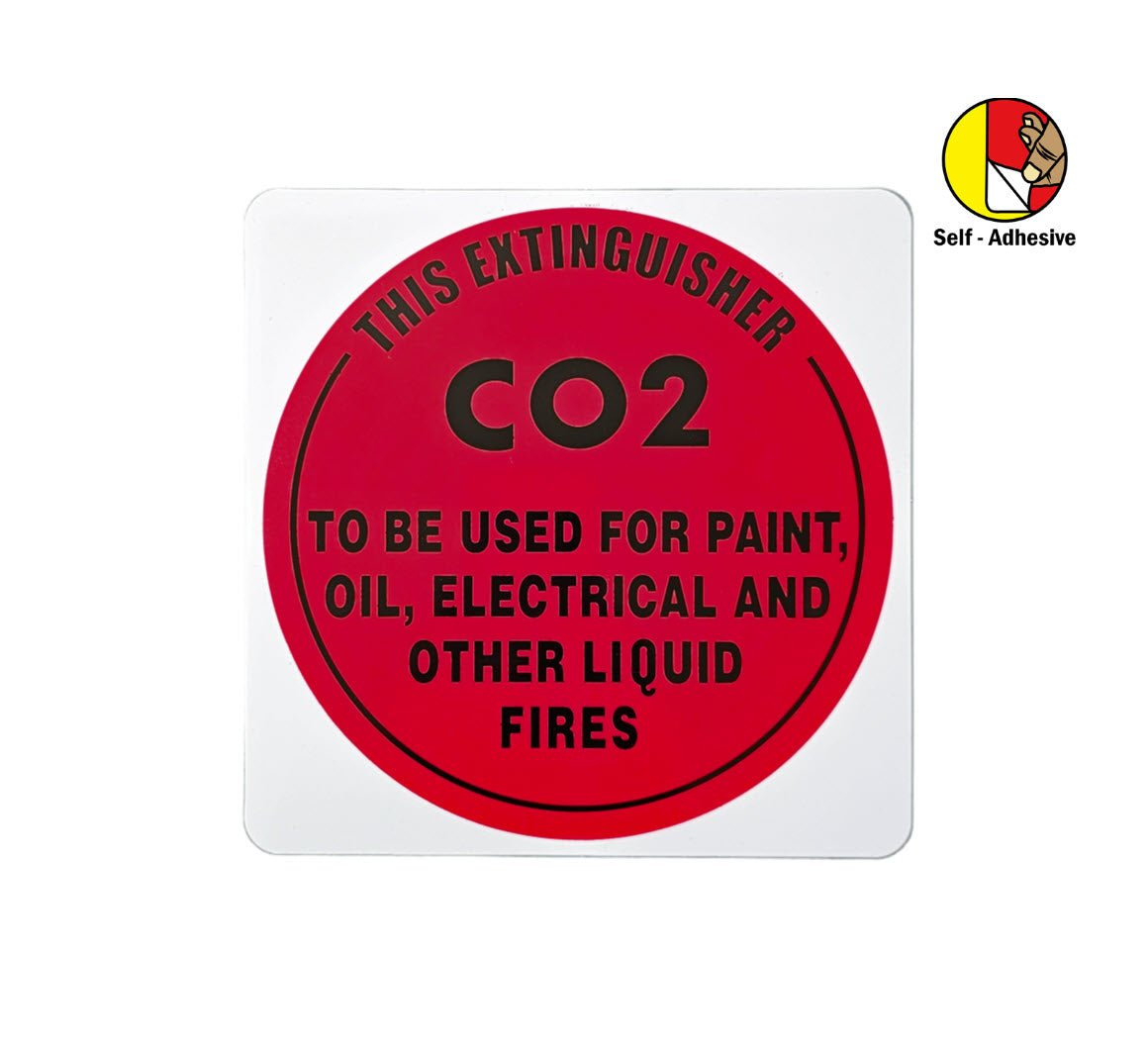 Self-adhesive CO2 Extinguisher I.D Sign