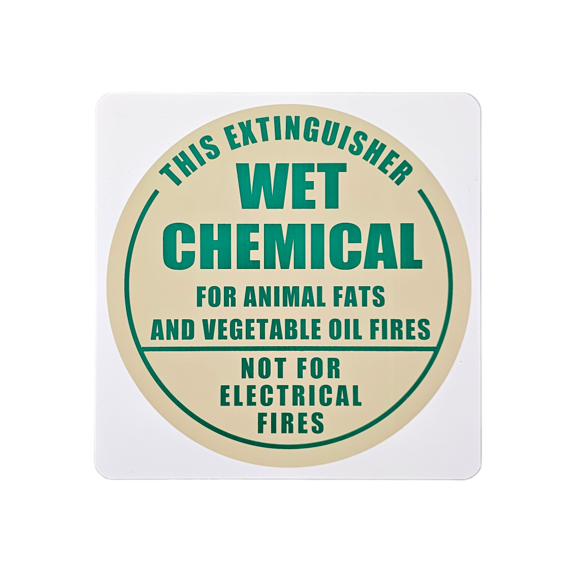 Wet Chemical Extinguisher I.D Sign