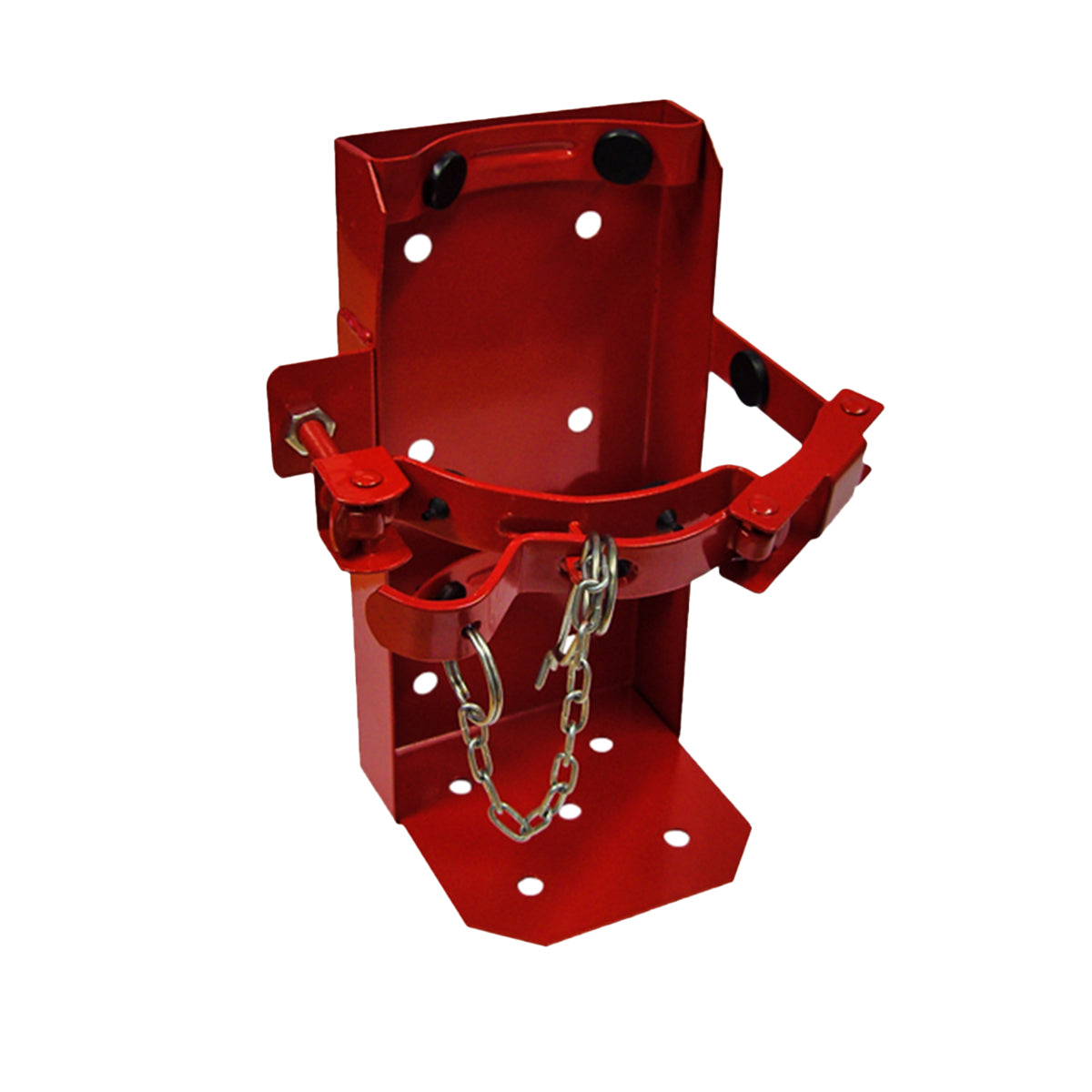 Powder coated red vehicle bracket suits most 2.5kg-4.5kg DCP