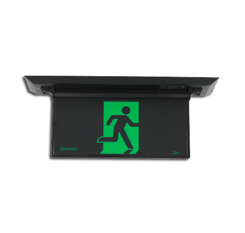 Black Recessed Blade Led Exit Light