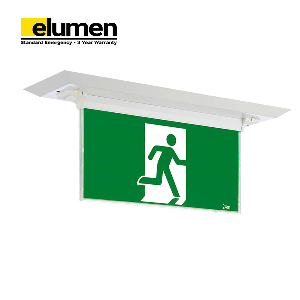 LED Recessed Exit Light -Emergency