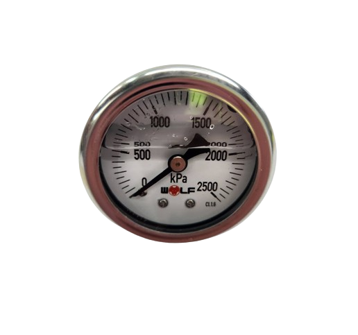 50mm 2500kpa stainless steel oil-filled pressure gauge – rear entry