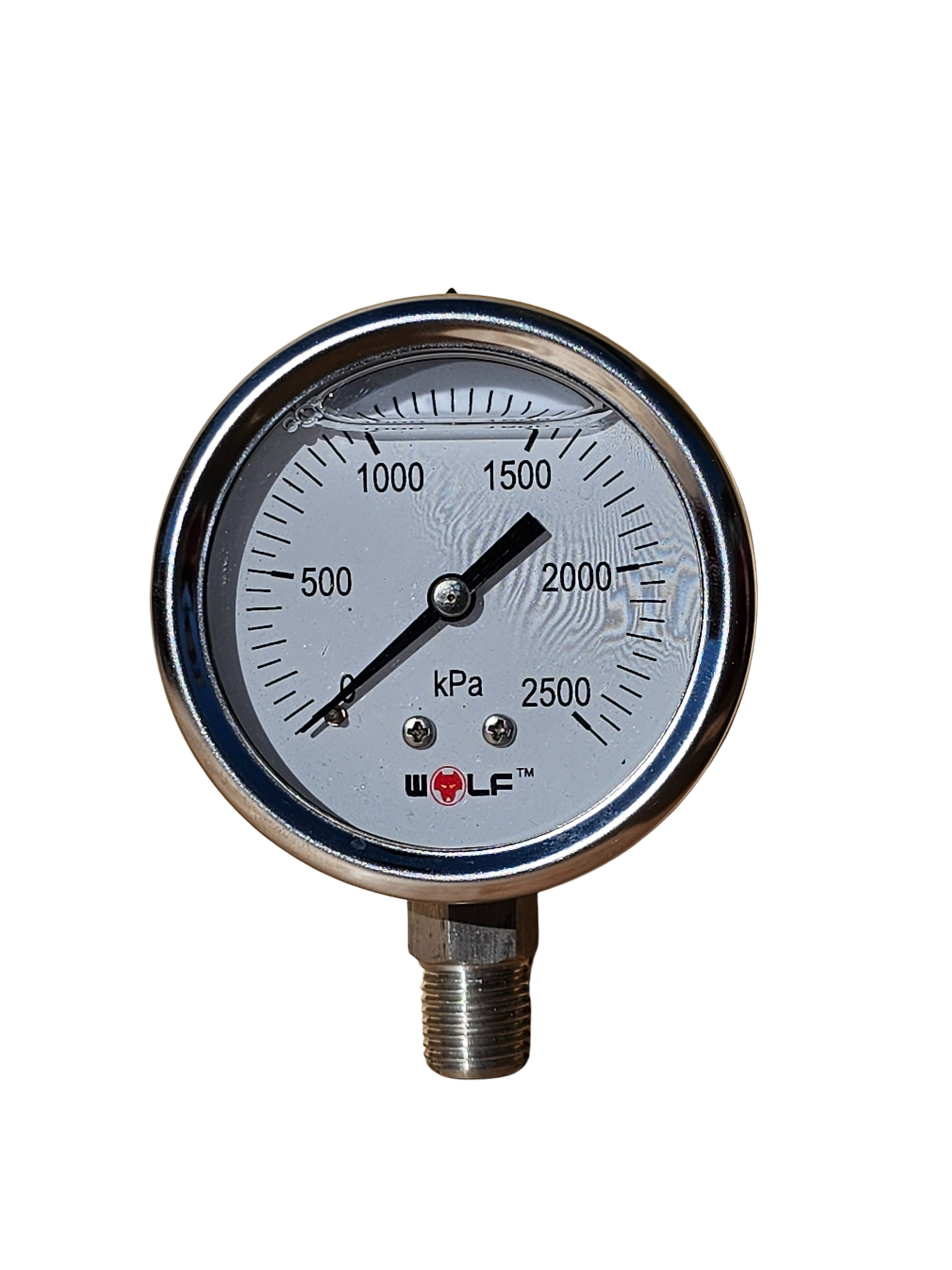 63mm 2500kpa stainless steel oil filled pressure gauge