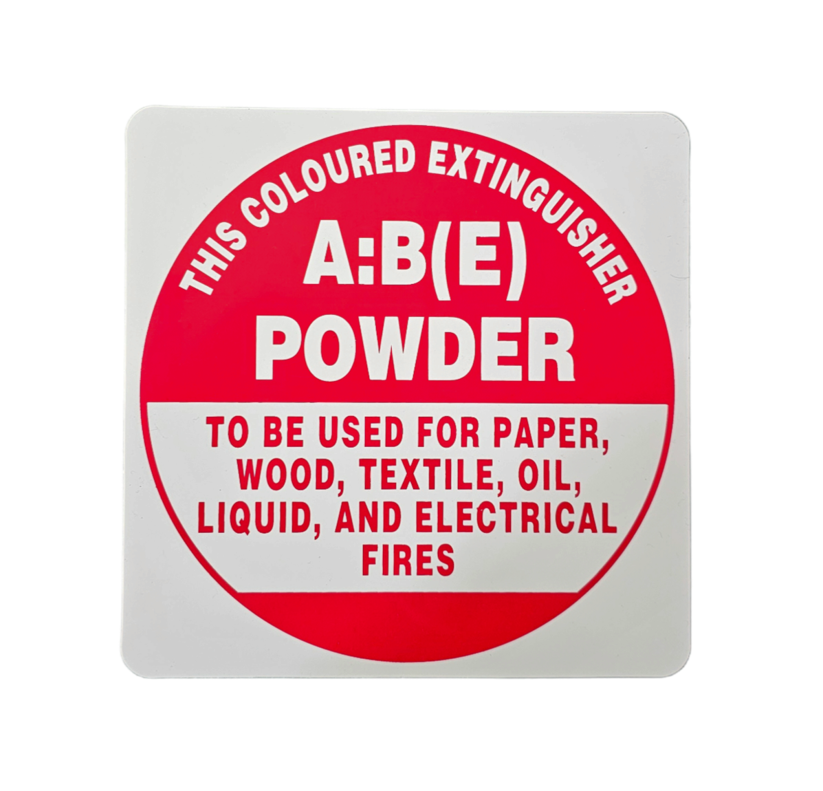 ABE Extinguisher I.D Sign