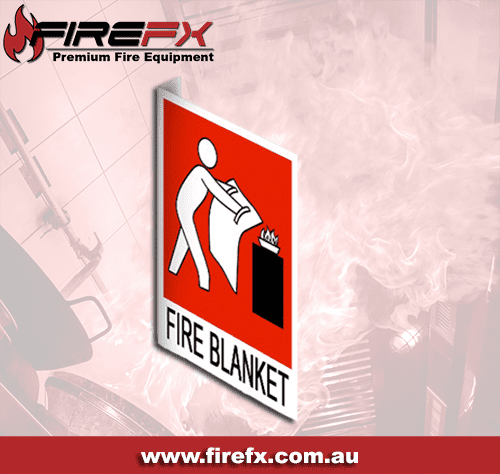 Right Angle Fire Blanket Location Sign - Image 2