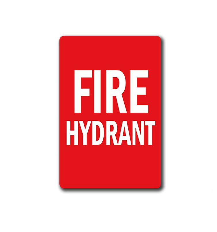 PVC Fire hydrant location Sign