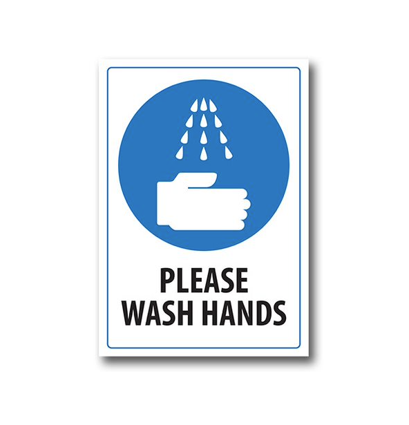 PVC Please wash hands location Sign