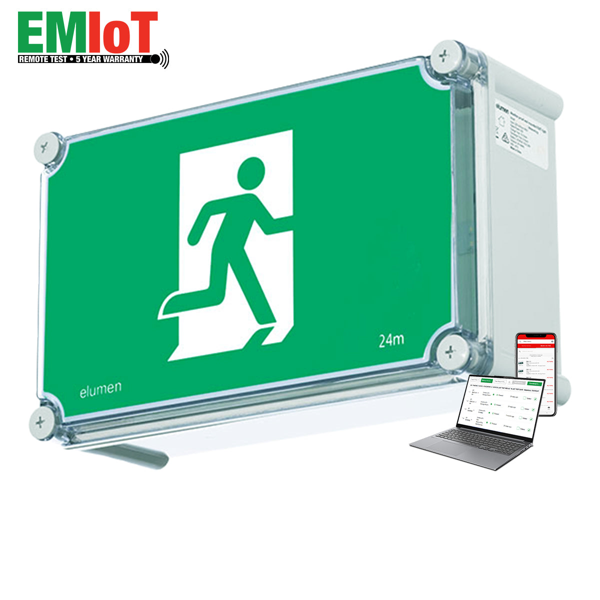 LED IP65 Exit Light -Remote Test