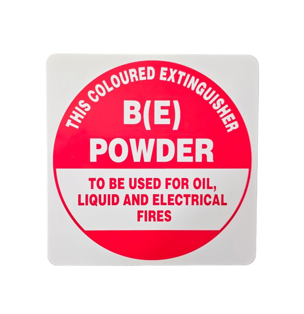BE Extinguisher I.D Sign